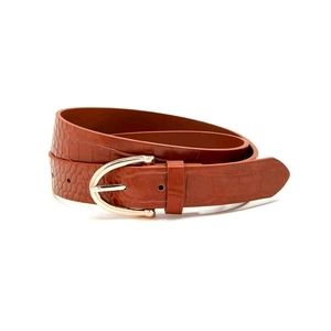 Textured Belt. Size Small/Medium. Cognac.